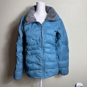 Columbia Women's Jacket Size S Down/Feather Puffer WK0293 Omni-Heat Blue Pockets